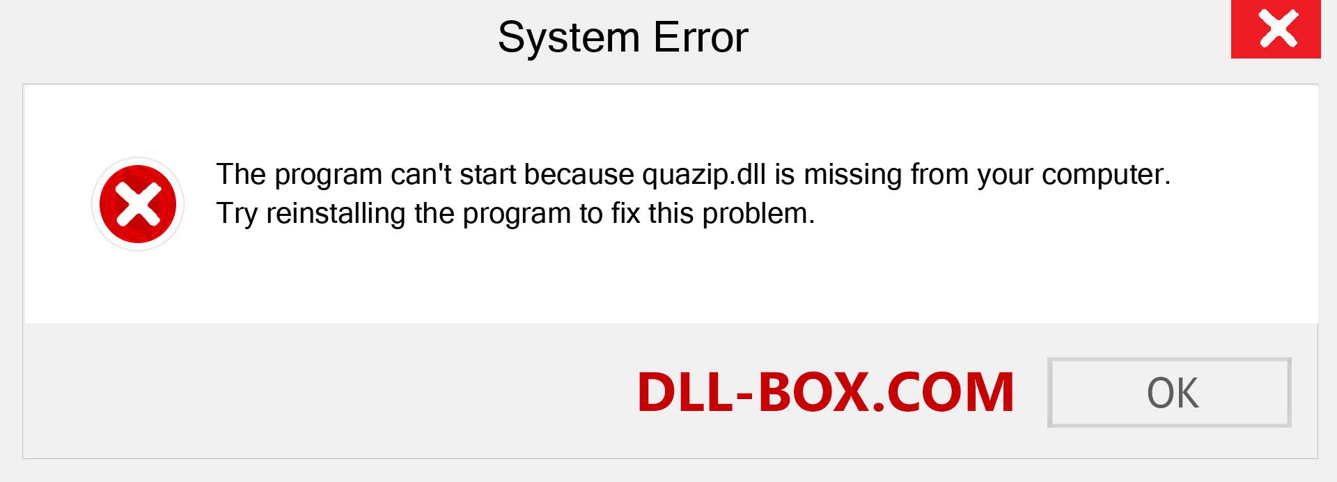  quazip.dll file is missing?. Download for Windows 7, 8, 10 - Fix  quazip dll Missing Error on Windows, photos, images