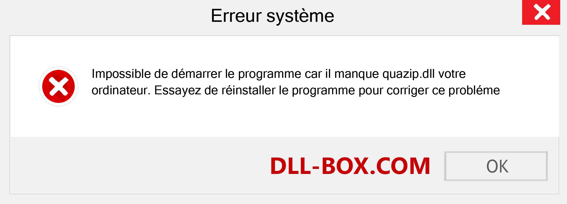 Le fichier quazip.dll est manquant ?. Télécharger pour Windows 7, 8, 10 - Correction de l'erreur manquante quazip dll sur Windows, photos, images